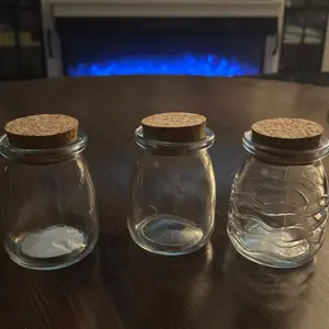Small Glass Storage Containers, Kitchen Drinkware for Food Organization