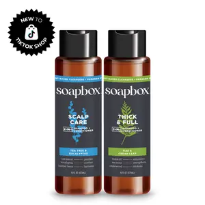Soapbox 2-in-1 Shampoo & Conditioner Bundles - Hydrate, Strengthen & Volumize Hair - Paraben-Free, Vegan, Sulfate-Free, Color Safe, For All Hair Types