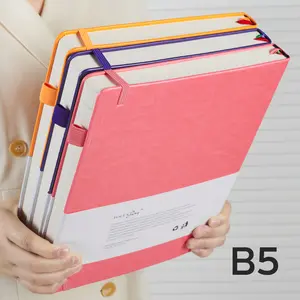 B5 Lined Thick Journal Notebook for Women Men, Classic College Ruled Notebooks For Writing, Hardcover Leather Notebook with 100 gsm Thick Paper, 320 Pages, Multicolor, 7.1 x 10 in