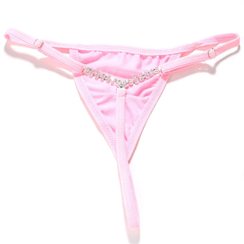 Rhinestone Chain Thong String for Sexy Women Body Chains Bikini Hotwife  Lingerie Pink Panties Underwear Gift Underpants - TikTok Shop