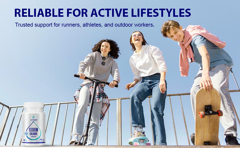 Sodium Chloride Tablets，Sodium Chloride 1 gm, Salt Pills for Pots, Electrolytes Salt, Electrolytes Replenisher Hydration Drink, 3 Packs