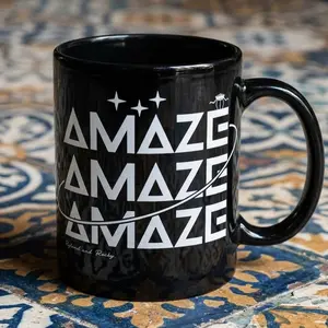 Amaze Amaze Amaze Inspirational Ceramic Coffee Mug, Mom Dad Grandma Motivational Quote Birthday Mother's Day Ceramic Coffee Accent Mug, Perfect Gift for Him & Her