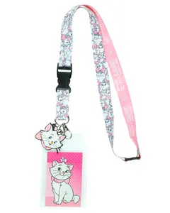Disney Aristocats Marie Because I'm a Lady Breakaway Lanyard ID Badge Holder with 2" Marie Rubber Charm