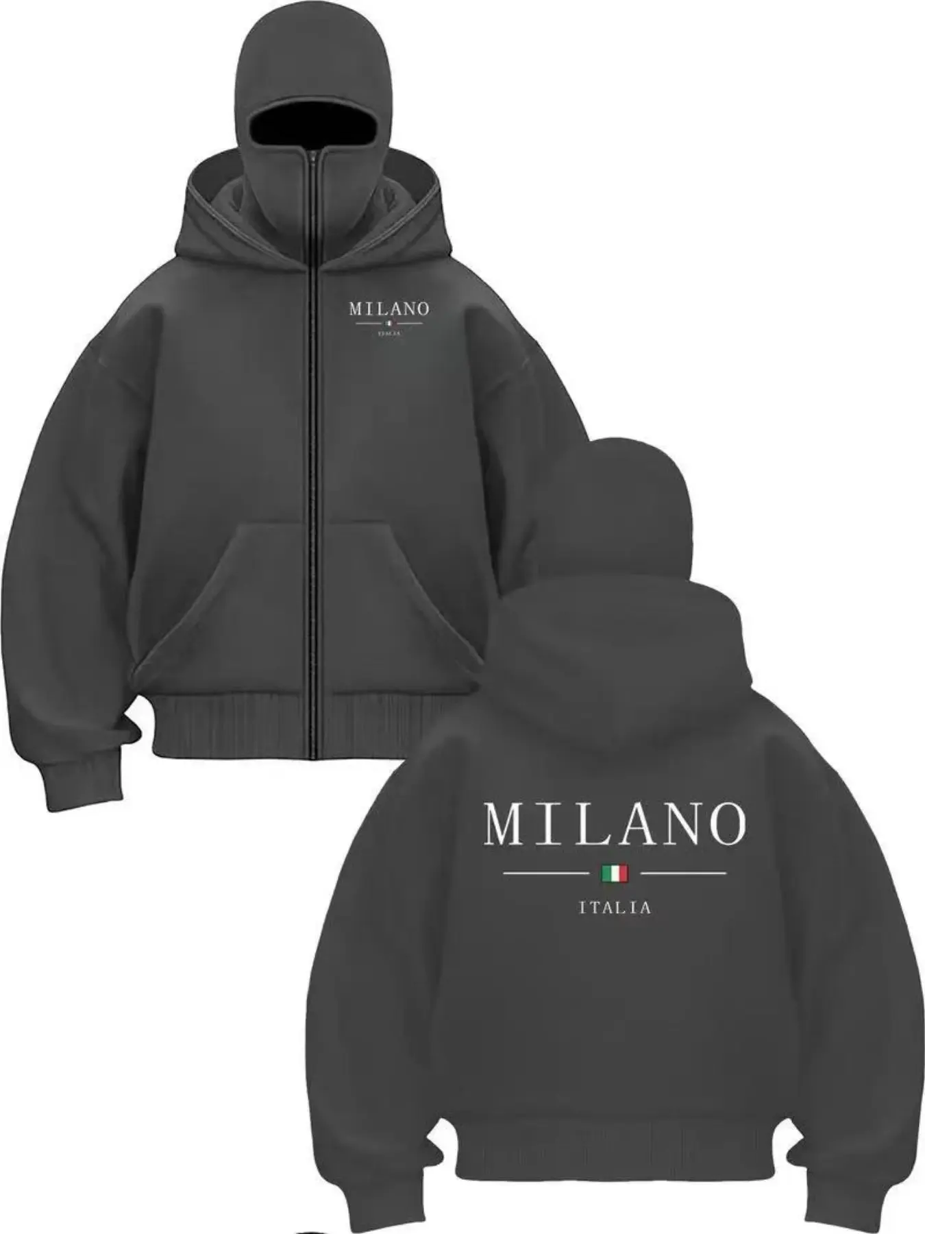 Unisex Zipper Print Hooded Cardigan, Madrid Spain Flag Design, Comfortable Fall Winter Pullover, Couple Matching Long Sleeve Sweatshirt, Casual Streetwear Jacket, Fitted