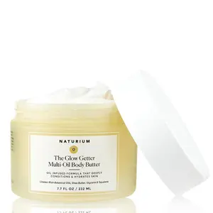 Naturium The Glow Getter Whipped Multi-Oil Body Butter, Firming Cream & Body Moisturizer with Shea Butter, 7.7 fl oz