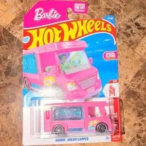 Barbie Hot Wheels Dream Camper Pink Vehicle Toy for Kids Ages 3+