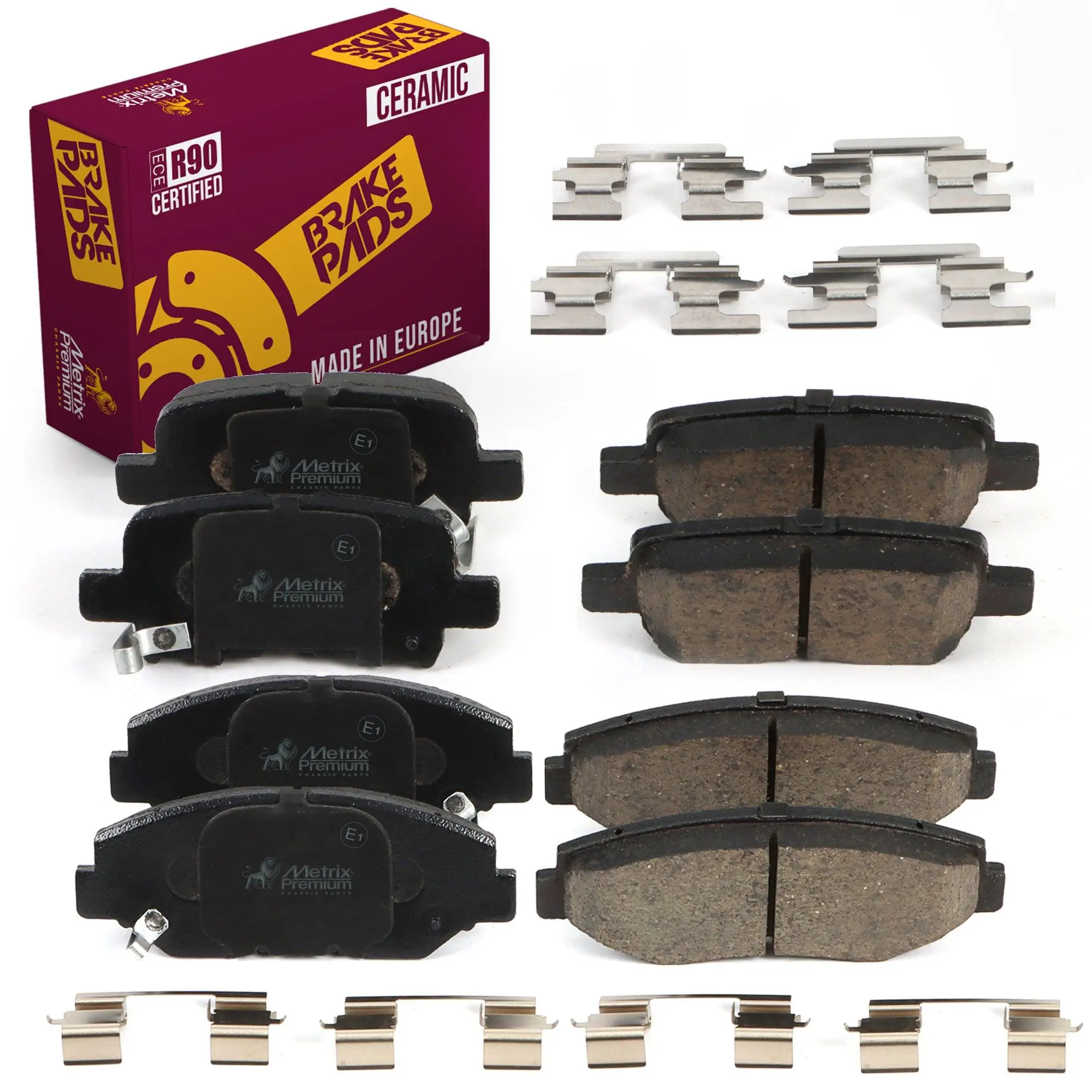 2 PC Front & Rear Ceramic Disc Brake Pad Set 96210MT