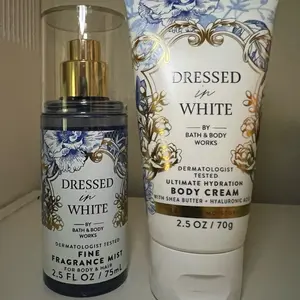 Bath & Body Works Dresses in white Mini TRAVEL set Body Spray Set Ultimate Hydration Body Cream with Shea Butter Hyaluronic Acid 24 Hour Moisture