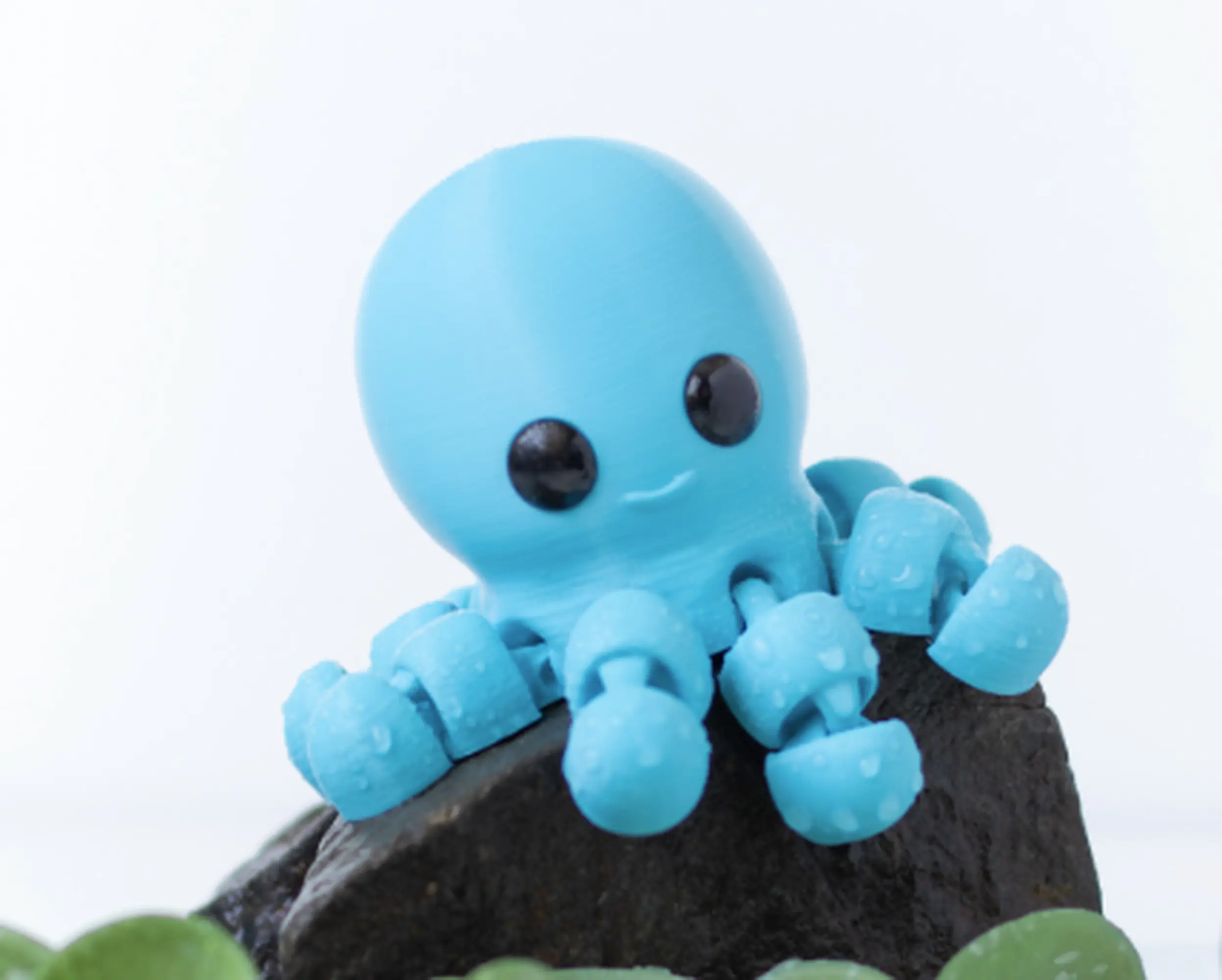 3D Printed Articulated Baby Octopus Fidget Toy, Cute Flexi Octopus Keychain, Sensory Desk Toy, Pocket Pet Gift, Ocean Animal