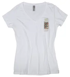 Women's Ripped Rags Books "Education can Change the World" V-neck T-shirt - White, Athletic Grey, Black