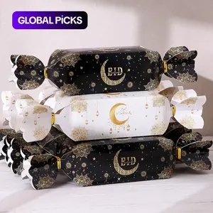 20 Candy-Shaped Paper Gift Boxes with Moon and Lantern Designs, Islamic Muslim Party Supplies for Hajj, Ramadan and Eid Celebrations #GLOBAL PICKS