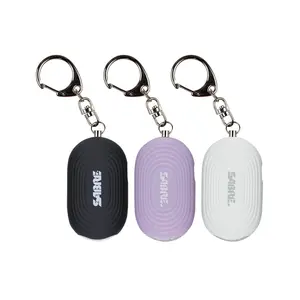SABRE 2-in-1 Personal Alarm with LED Lights & Snap Clip Keychains, 3-Pack, 130dB, 1250ft Range for Personal Safety
