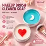 WEBACK Makeup Brush Cleanser Soap with Silicone Cleaning Pad, Single Item Solid Makeup Brush Cleaner, 3.52oz/100g
