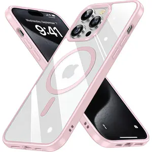 Premium Magnetic Transparent Phone Case, Compatible with Iphone 17/16/15/14/13/12/11/Pro/Max/Plus, Featuring a Durable Transparent Drop-Resistant Design.