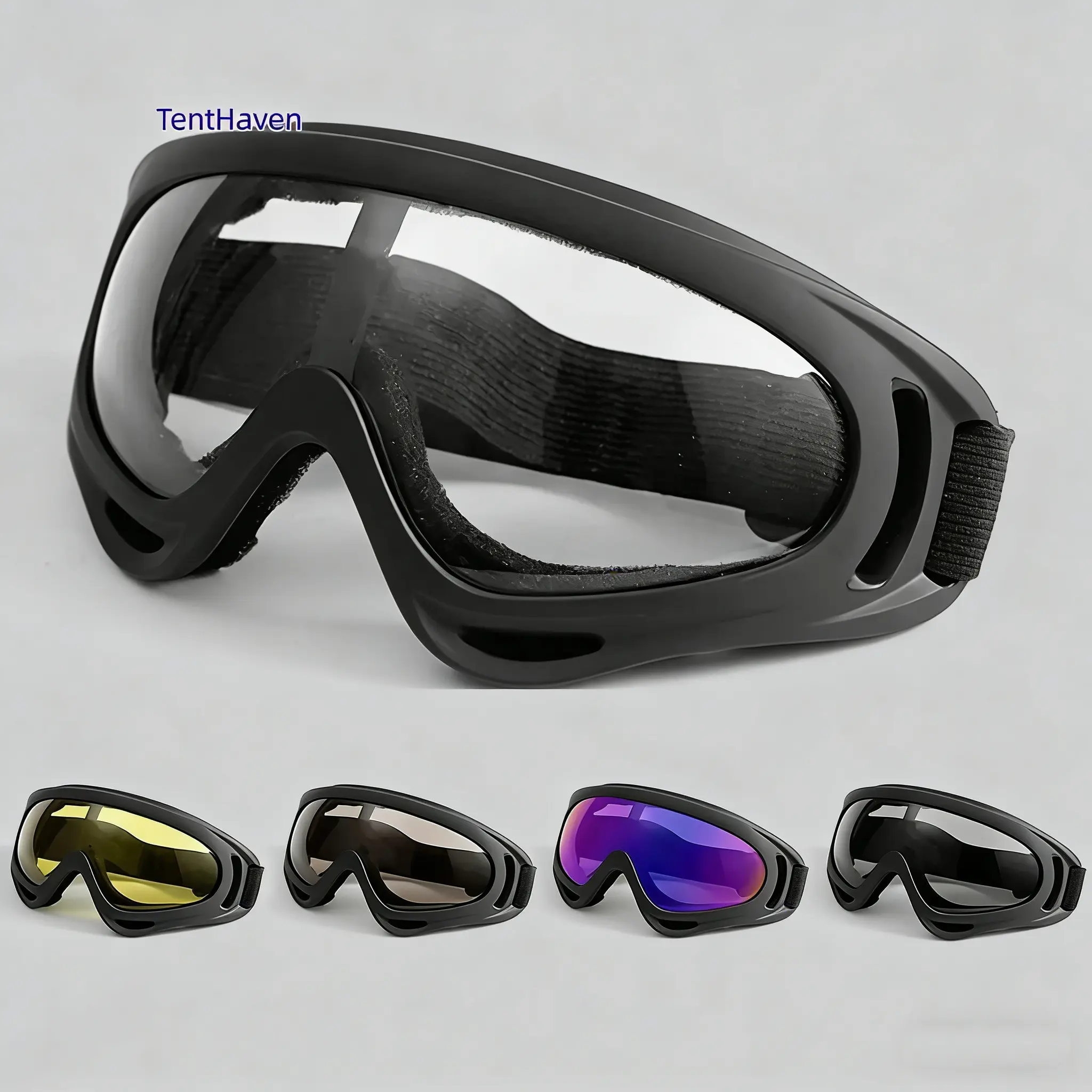 Tactical Off Road Goggles for Men, Military Style Windproof and Shatterproof Protective Gear with UV Protection for Cycling & Skiing, Tactical Accessories