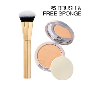 tarte shape tape powder foundation & brush duo - medium coverage, natural matte finish + foundation brush for flawless skin tarte shape tape powder foundation & brush duo - medium coverage, natural matte finish + foundation brush for flawless skin