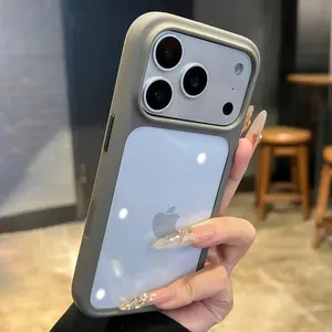 Advanced Silicone Soft Edge Transparent Hard Back Panel Case For iPhone 17 17 Pro 17 Pro Max Shockproof Phone Case Cover Gift