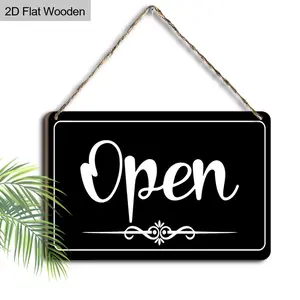 Wooden Hanging Sign, 1 Count Open Closed Sign, Decorative Hanging Sign for Home Office Restaurant, Hanging Decor for Home Office Restaurant, Novelty Decor, Home Decoration, Home Decor Products