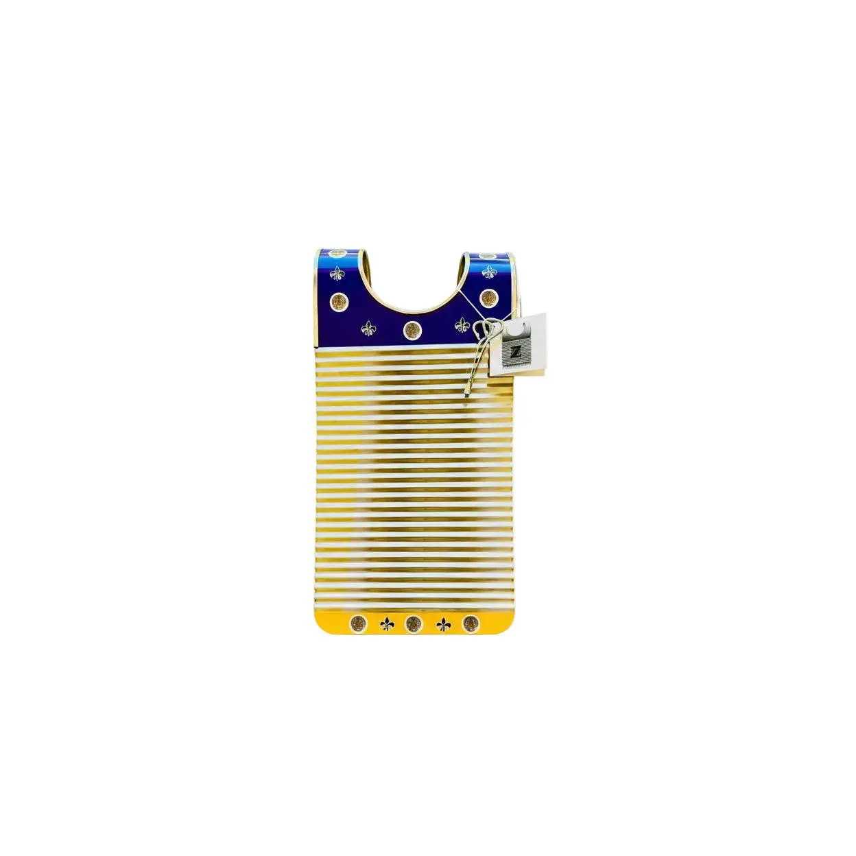 Handmade Purple & Yellow Tiger Zydeco Washboard Rubboard