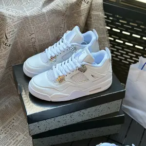 JD4 "Pure Money" All-White, Premium Quality Collectible Sports Shoes