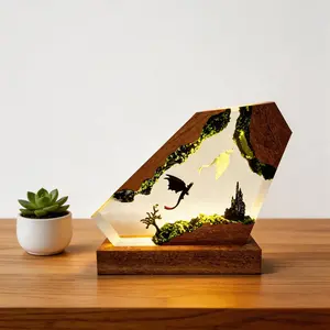 Handmade Resin Art Night Light-How To Train Your Dragon Creative Bedside Lamp Personalized 3D Cute Dragon Game Lovers Room Decor Ornament, Home Office Decoration for Him Her, Gifts Birthday, Valentine Gift