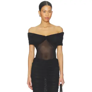 SEROYA Imelda Mesh Top in Black