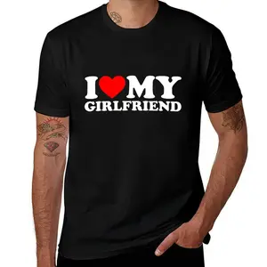 SummitRush Cotton I Love My Girlfriend - Heart Fun Gift T-shirt Gift Unisex T-shirt