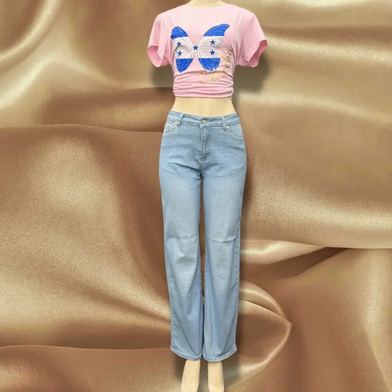 Denim Light Blue Jeans/ Jeans Azul Claro