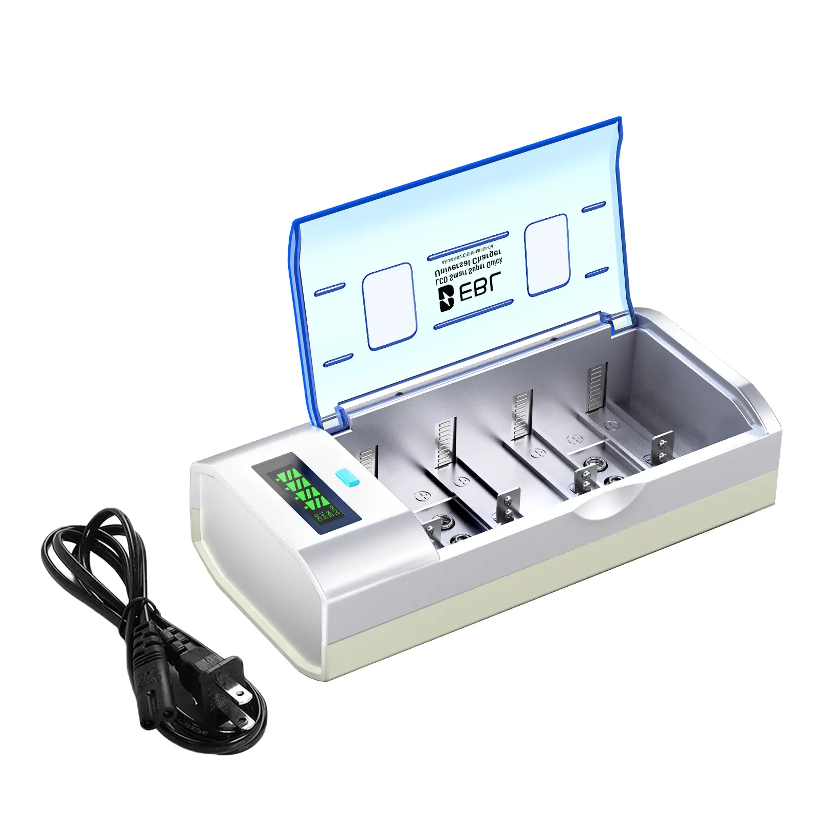 EBL 906 Smart Battery Charger for C/D/AA/AAA/9V Rechargeable Batteries Fast Charging Pack EBL 906 Smart Battery Charger for C/D/AA/AAA/9V Rechargeable Batteries Fast Charging Pack