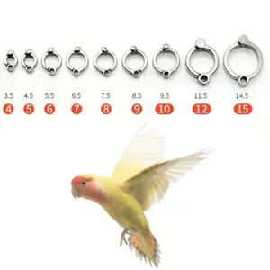 3.5mm-14.5mm Parrot Leg Ring Bird Flying Rope Foot Ring Outdoor Accessories for control bird flying outdoor