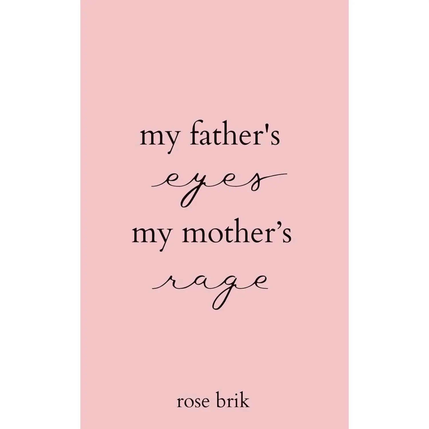 my father's eyes, my mother's rage