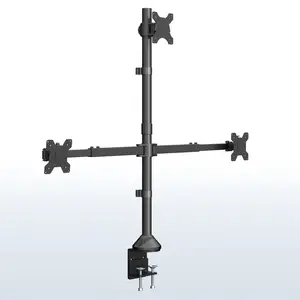 Telescoping Extra Tall Triple Ultrawide Monitor Desk Mount - 27” to 38” Screens