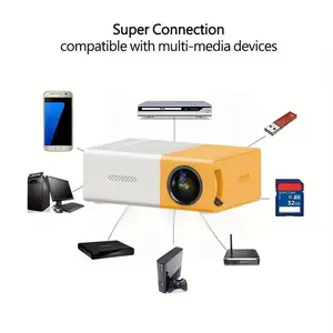 Portable mini projectors LED micro projector 1080P home party meeting theater projector(Newest upgraded version )