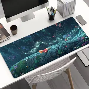 Oversized Enchanting Ghibli-Style Mouse Pad  – Oversized Premium Non-Slip Extended Desk Mat for Anime Enthusiasts, Serene Home Offices & Whimsical Desktop Spaces