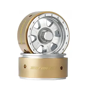 BATRAZZI Aluminum 1.2" Rogue Beadlock Wheels Silver with bold blue accents (2pcs)