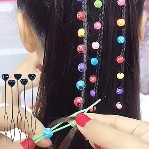 5pcs/set Hair Tray Shaper Love Hair Puller, Ball Head, Princess Hair Puller, Hair Beading Tool, Quickly Load Beads To Create Amazing Braids