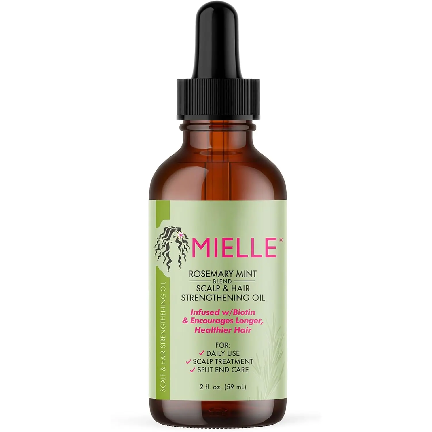 Mielle Organics Rosemary Mint Scalp & Hair Strengthening Oil - Natural Hair Care Treatment for Enhanced Strength and Hydration Haircare Intensive Restore Scent