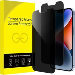 X-PCS01   Privacy Screen Protector for iPhone 16e 2025, iPhone 14 6.1-Inch, Anti Spy Tempered Glass Film, 2-Pack