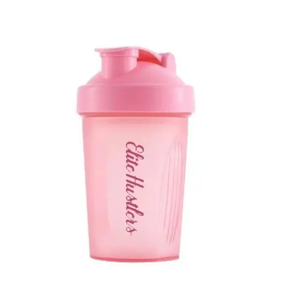 Elite Hustlers Shaker Bottle - Pink Plastic Shake Cups
