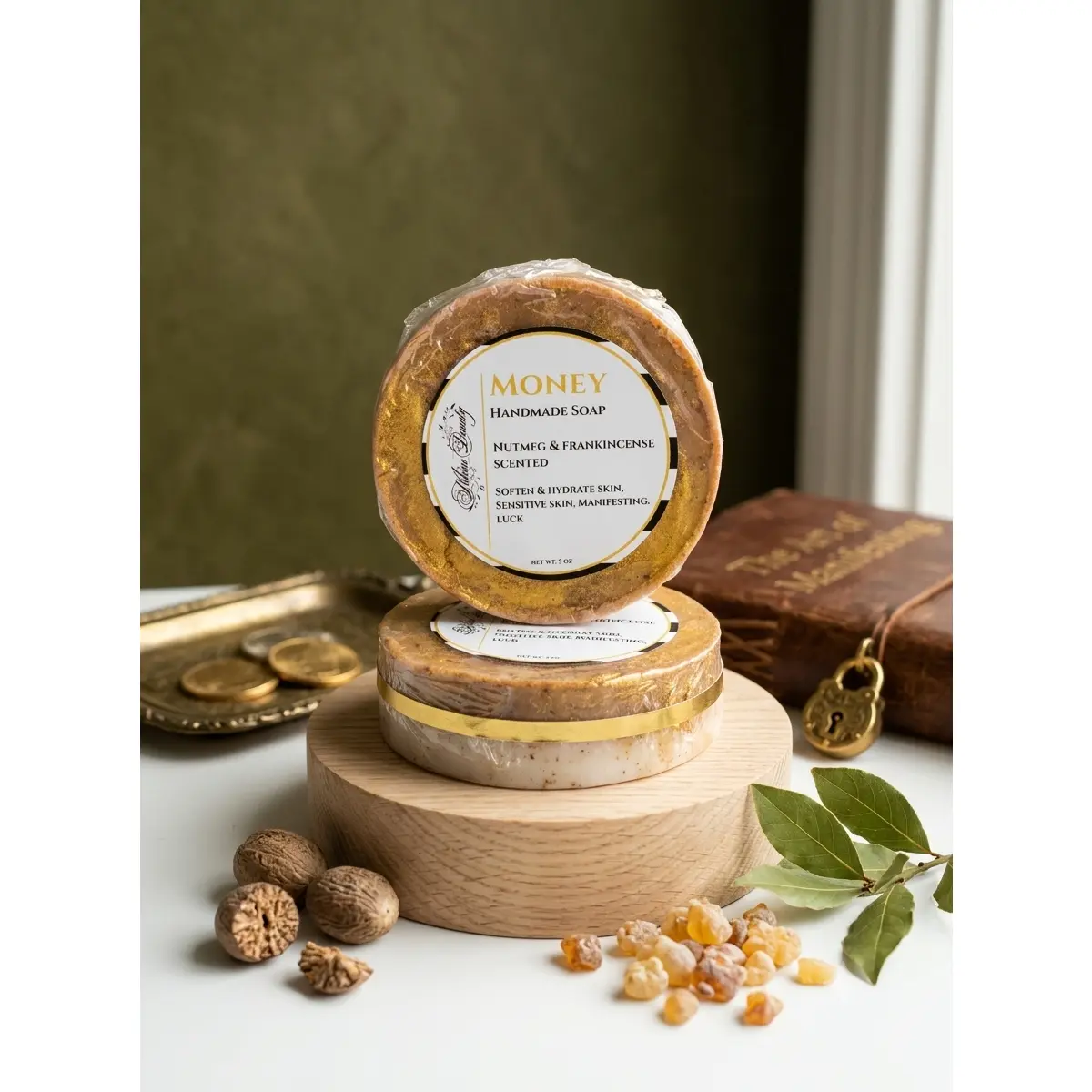 Money Ritual Soap – Nutmeg & Frankincense