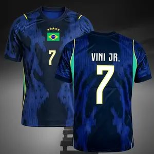 2026 Brazil National High-Performance Sports Wear, Breathable Mesh Football Top, Lightweight Moisture-Wicking Soccer Shirt, All Seasons Casual Style