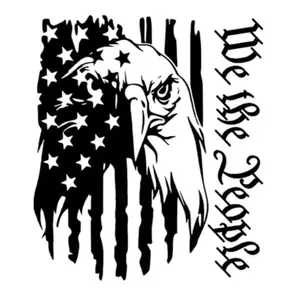 Gmc Sierra 1500/2500/3500 2019-2022 Rear Middle Window American Flag Decals Sticker Proudly Made in The US Weatherproof UV Resistant Durability Up to 5 Years