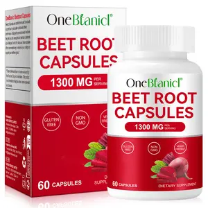 ONEBTANICL Organic Beet Root Dietary Capsules - 1300mg Natural Non-GMO Supplement, 60 Capsules for 30-Day Vitality Support, Circulation Aid for Fitness & Healthcare Focus