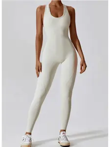 Elara Yoga Jumpsuit Fitness Sports Overalls Gym Clothing Set for Women Push-Up Activewear One-Piece Workout Clothes with Waist Cinch for Easy Morning Routine