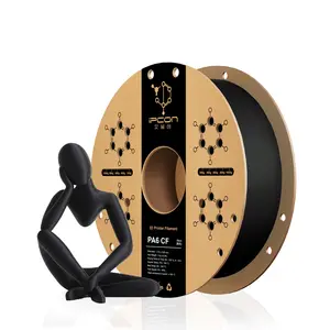 iPCON PA6 CF 3D Printing Filament, Carbon Fiber Reinforced PA6 High Speed Printing Filament, Ultra Low Warping & High Heat Resistance PA6-CF Filament Fit Most FDM Printers, High Toughness & Impact Resistance 1.75mm PA6 CF Filament For Power Tools