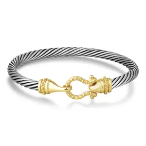 Aprilery Adjustable Dual-Design Cuff Bracelet - Textured Layered Jewelry Elegant Minimalist Bangle for Women