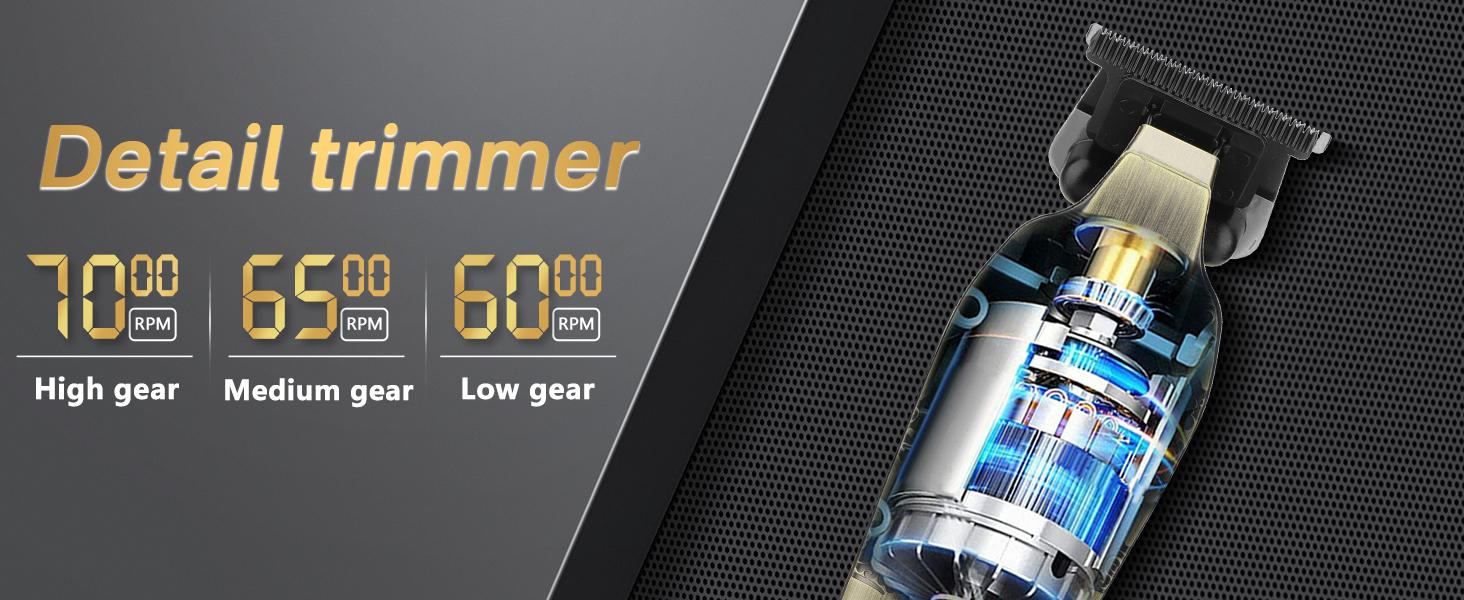 Hair Clippers for Men Professional, T-Blade Hair Trimmer for Men, Electric Shaver Razor, Beard Trimmer, 3 in 1 Cordless Barber Clippers and Trimmers Set, Haircutting Kit LCD Display (Bronze)