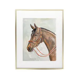 "Vintage Horse Head" Unframed Watercolor Print by Kayla Weber Art -  Vintage Equestrian Collection