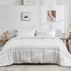 Season Cooling Comforter,  Viscose Derived from , Breathable, Lightweight, Soft, Down Alternative Duvet Insert, 8 Loops, 90"x90" (Full/)