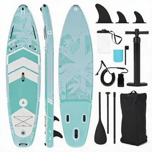 Stable Inflatable Stand-Up Paddleboarding Paddle Board – 10'6" Military Grade PVC, Non-Slip Deck, Tri-Fin System, Camera Mount – 323x81x15cm, 450LB Capacity, Complete Accessories